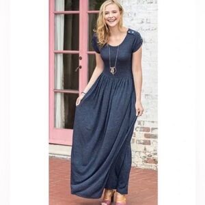Matilda Jane Curtain Call Blue Maxi Dress Size Medium